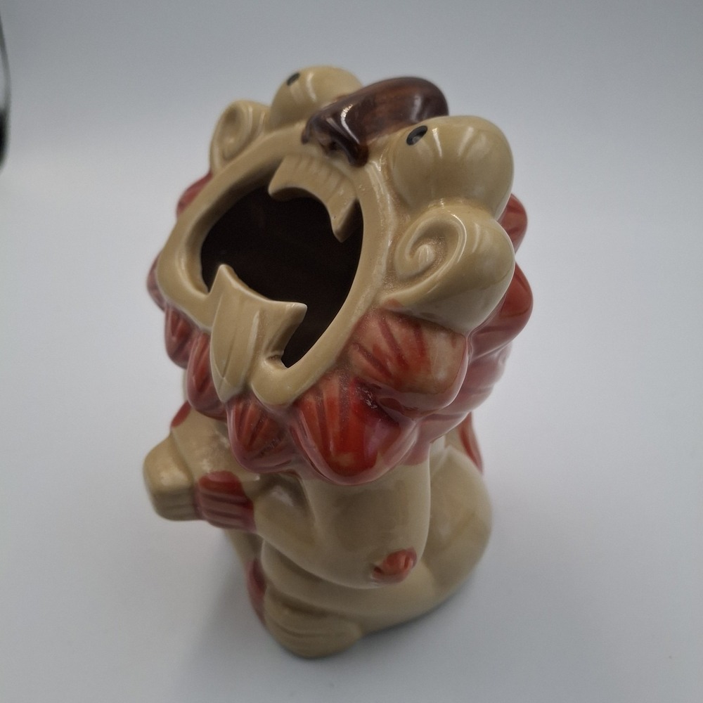 VTG Sam's Restaurant Group Okinawa Shisa Lion Tiki Mug Ryukyu Islands Japan 6" - Picture 3 of 9